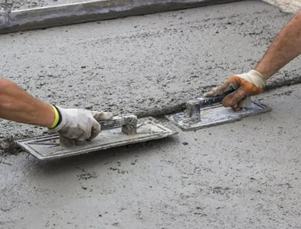 Local handyman in New Baltimore repairing a home foundation to fix cracks and uneven floors.